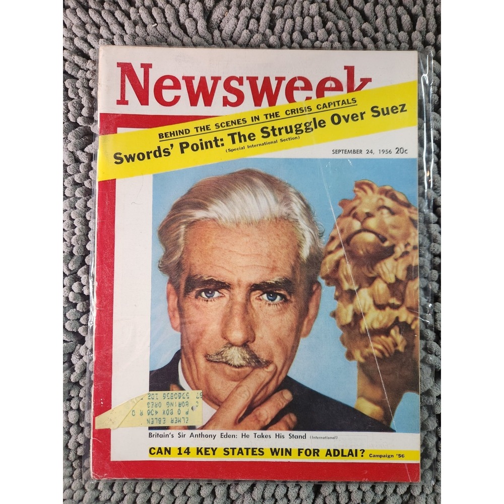 Newsweek 9/24/1956-Britain's‎ Sir Anthony Eden-History-News-Photos-Vintage